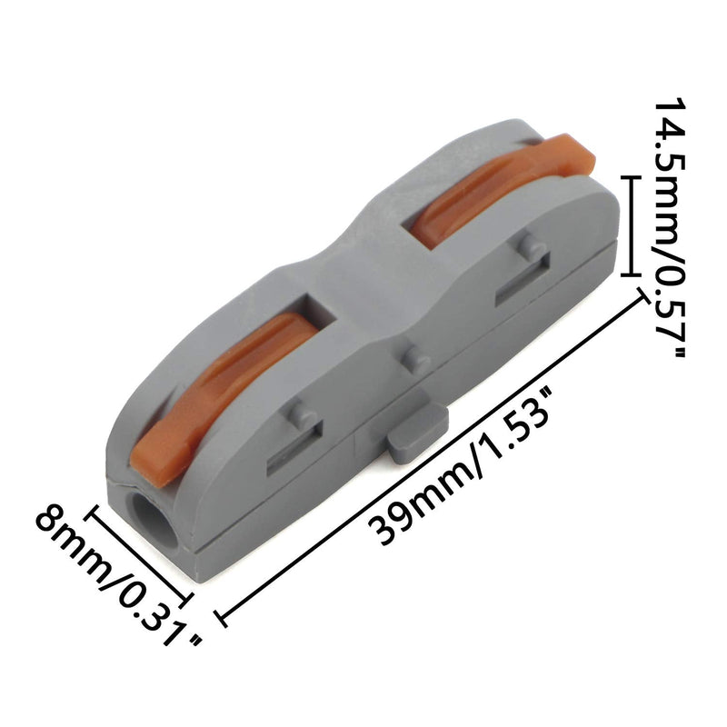 Kesell 60Pcs Wire Connector Lever Nut Compact LED Connector, DIY Splicing into 2/3/4/6 Way Butt Terminal Block Connectors SPL-1 Soft and Hard Wire Universal.