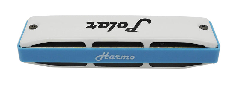 Country Harmonica HARMO POLAR key of LOW F - diatonic harmonica super country tuning white