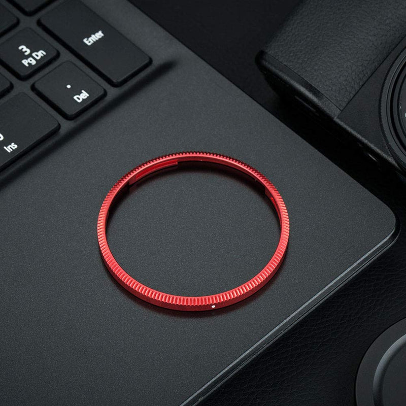 JJC Metal Lens Decoration Ring Cap for Ricoh GR III GR3 Accessories Replace Ricoh GN-1 Ring Cap -Red Red