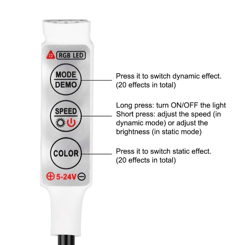 [AUSTRALIA] - Led Light Strips Sunsbell USB Powered LED Rope Lights Waterproof Flexible SMD 5050 LED Strip Lights (200cm/6.56 ft, RGB) 200cm/6.56 ft Rgb (Red, Green, Blue) 