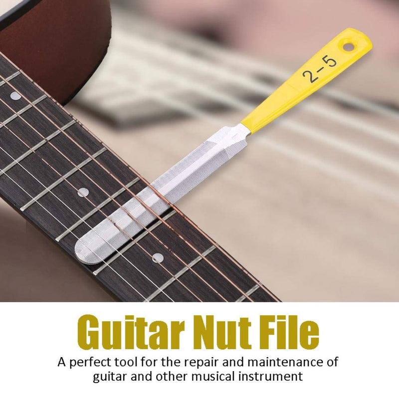 Bnineteenteam 3PCS Guitar Nut File Set Guitar Luthier File Nail Puller Repair Tool Stainless Steel Guitar Fret File for Bass Mandoline Banjo Ukulele