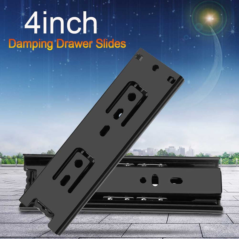 2pcs Hardware Ball Bearing Side Mount Drawer Slides,Mini Short Drawer Slides,Furniture Guide Rail,Full Extension Kitchen Cupboard Hardware(4in) 4in
