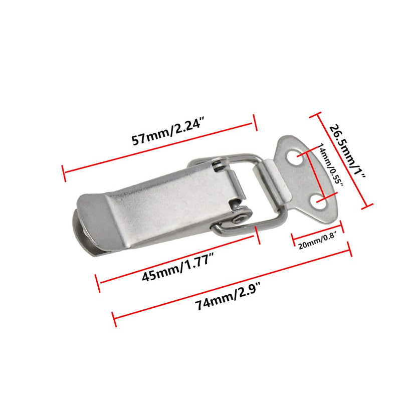 Rannb Toggle Latch Spring Loaded Stainless Steel Box Latch - 10pcs 74mm/2.9" 10pcs B