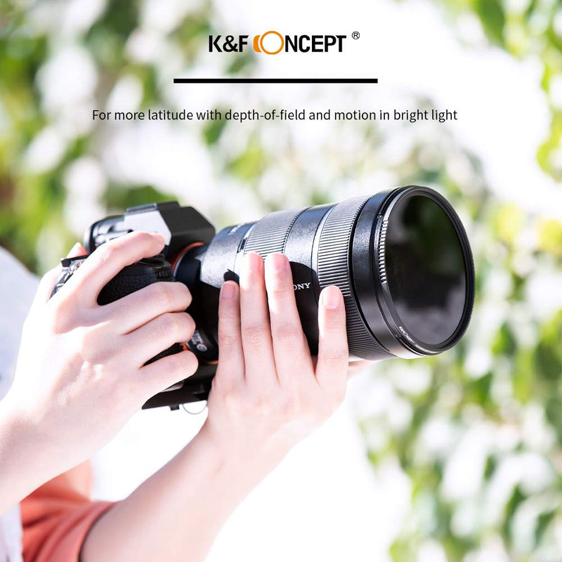K&F Concept 67mm ND8 (3 Stop) Lens Filter, Fixed Neutral Density Filter with HD 18 Layer Dual Side Multi-Coated, Ultra Slim Frame Optical Glass Nano-X Series for Camera Lens