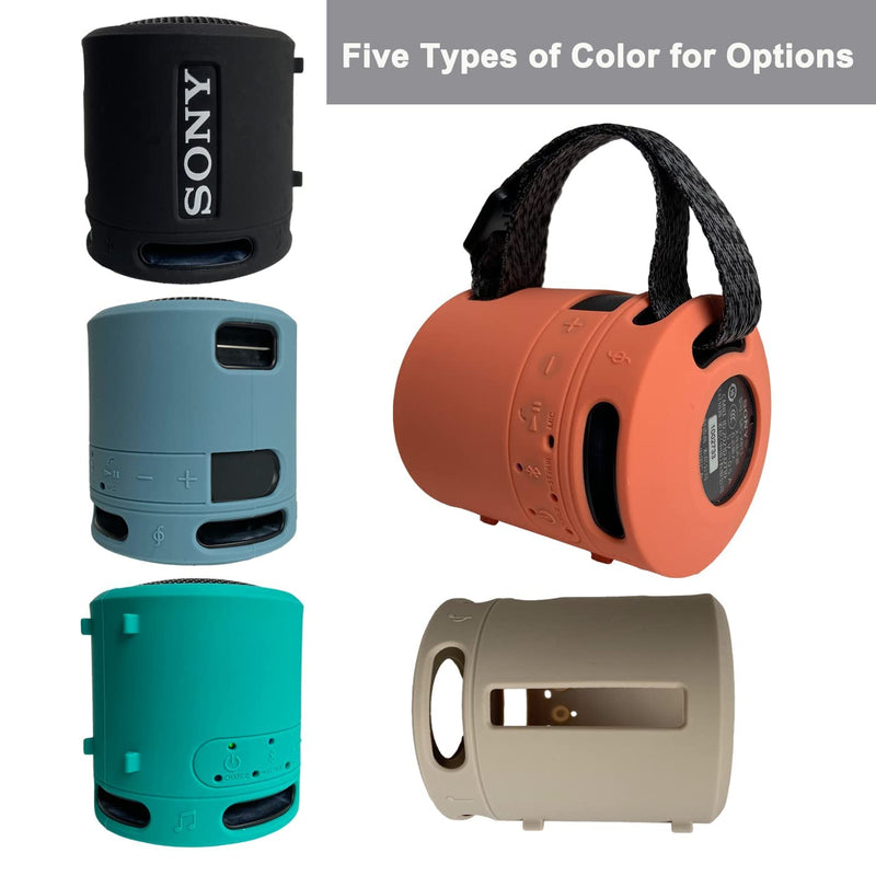 [AUSTRALIA] - Silicone Cover Case for Sony SRS-XB13 Extra BASS Wireless Portable Compact Speaker, Protective Skin Sleeve Shell for Sony SRS-XB13 Speaker Accessories (Light Blue) Light Blue 