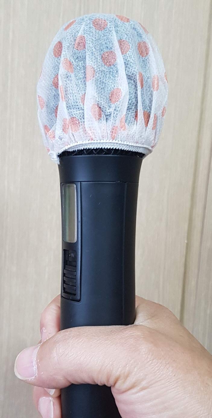 [AUSTRALIA] - 100 PCS (50 Pack) Microphone Covers Disposable Microphone Grill Covers Mic Hygiene Skin Cover Mic Cover Karaoke Sponge Cap 