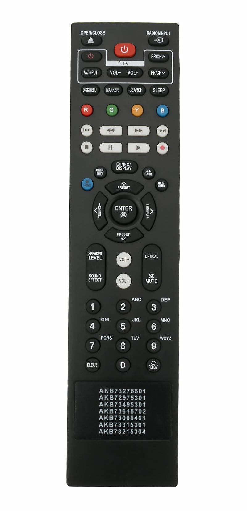 New Remote Control AKB73095401 AKB73275501 AKB72975301 AKB73615702 AKB73215304 AKB73495301 AKB73315301 for LG BLU-RAY Player LHB336 HB906PAWPD HB906SBPD HB906SCPR LHB336 LHB536 LHB976 BD550 BD570 BX58