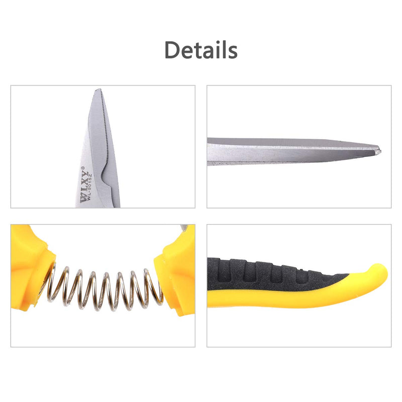 WL-9015Z Stainless Steel Muti-Purpose Yellow Scissors For Fiber Kelvar Precision Scissor