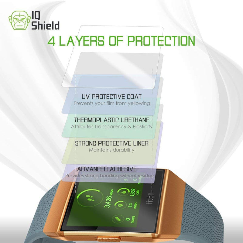 IQShield Screen Protector Compatible with Fitbit Ionic (6-Pack) Anti-Bubble Clear Film