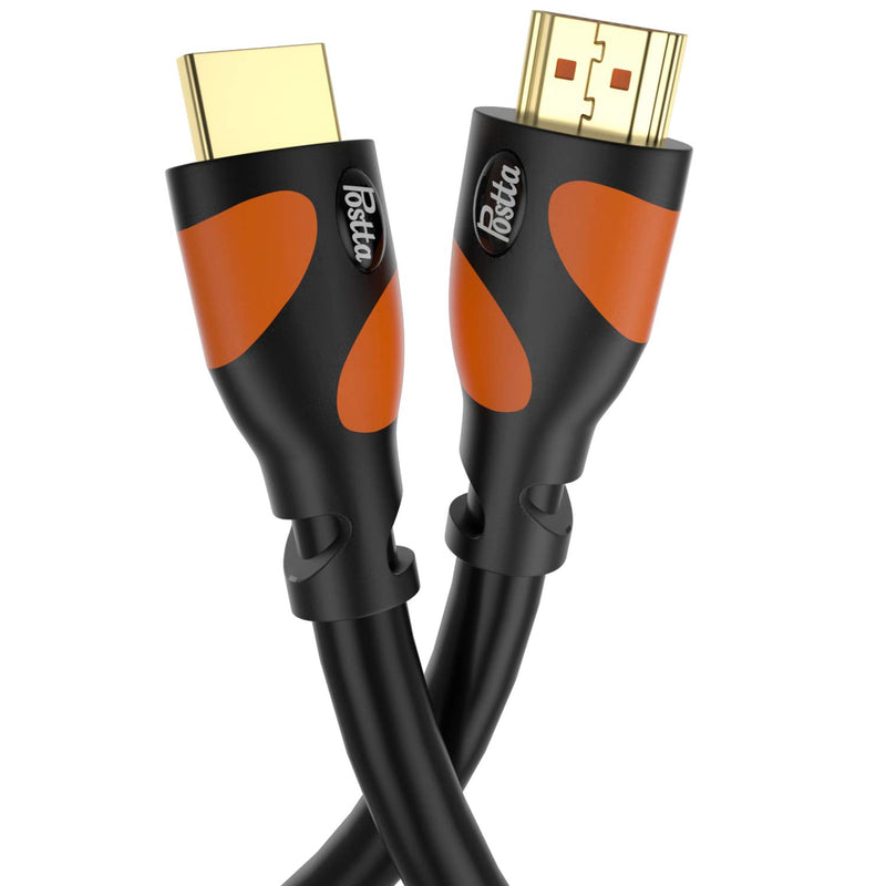 [AUSTRALIA] - HDMI Cable 30 Feet Postta 4K HDMI2.0 Cable Support 4K(2160P),3D,1080P,Ethernet,Audio Return(ARC)-(BlackOrange) 30FT Orange 