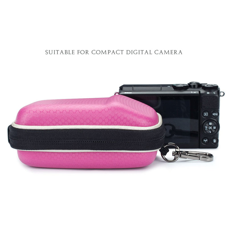 [AUSTRALIA] - Hard EVA Shock Resistant Compact Digital Camera Case Carrying Protective for Canon PowerShot SX730 HS G9 X Nikon COOLPIX W100 Panasonic Lumix DMC TZ80 Sony Cyber-Shot HX90 Olympus Tough TG-5, Pink 