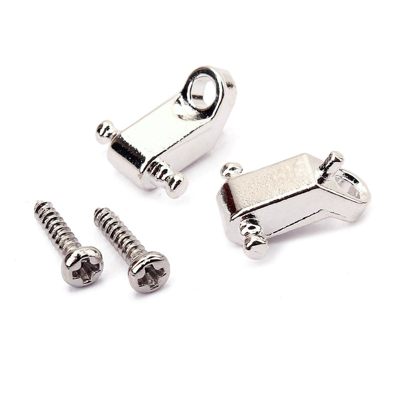 Alnicov 2 PCS Guitar String Trees Guitar String Retainer Guides For Strat Tele Guitars Chrome