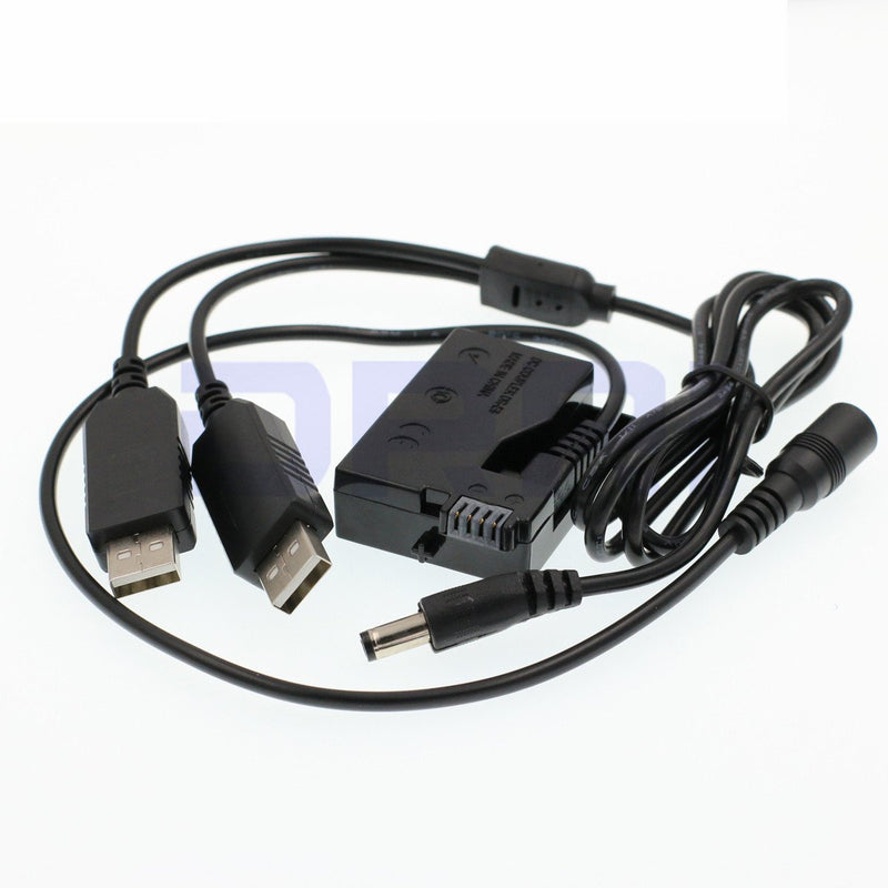 DRRI ACK-E8 Dual USB Power Adpater for Canon EOS 550D 600D 650D 700D Kiss X4 X5 X6 DR-E8