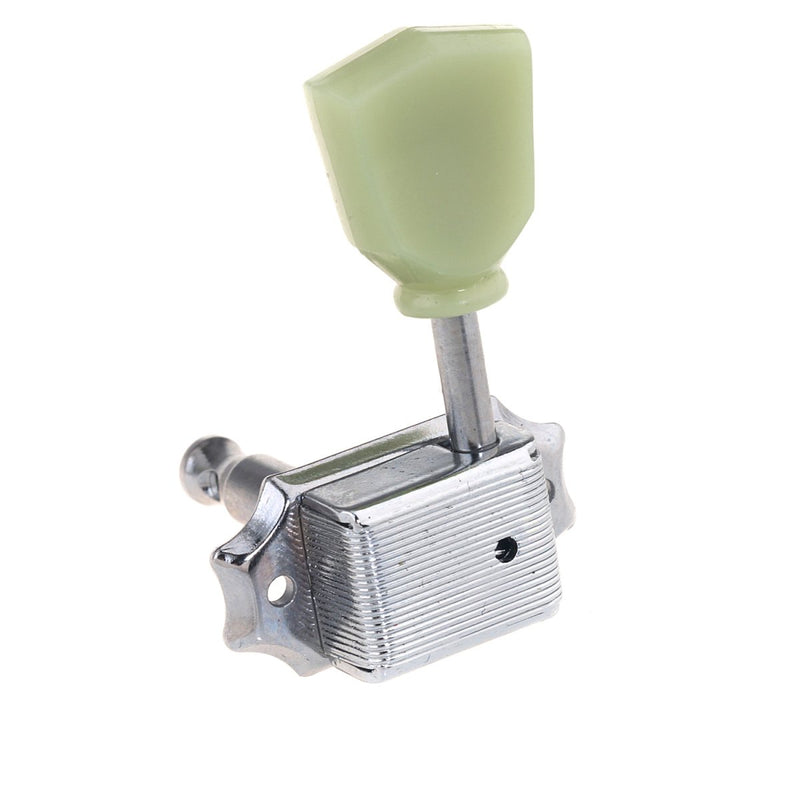 Musiclily Pro 3L3R Vintage Guitar Tuners Keystone-style LP Tuning Pegs Keys Machine Heads for Epiphone Les Paul Parts,Chrome with Plastic Keystone Button Chrome