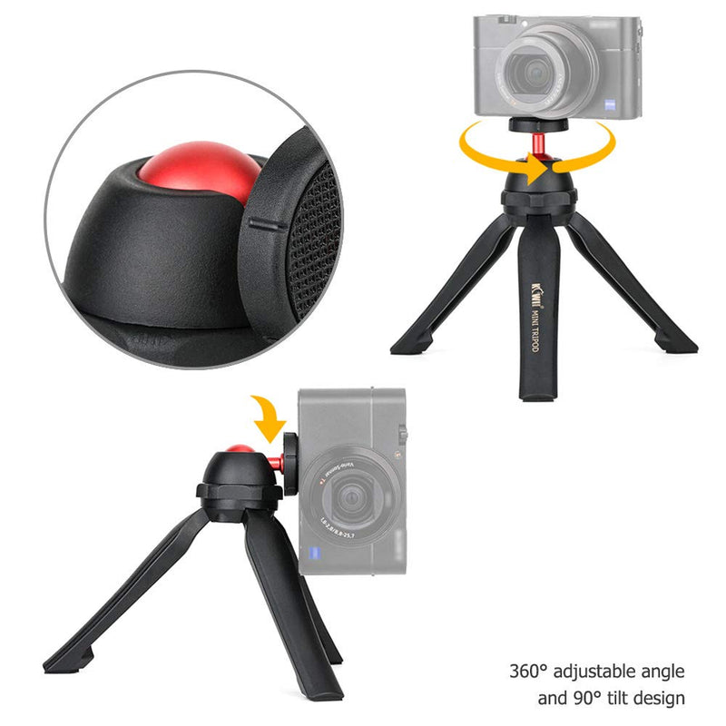 Mini Tripod for Camera, Handheld Video Tabletop Tripod with 360° Ball Head for Sony ZV-1 RX100VII RX100 VI RX100V A7C A6100 A6300 A6400 CX405 AX33 AX53 Canon G7X Mark III II EOS M50 M6 Mark II & More Basic