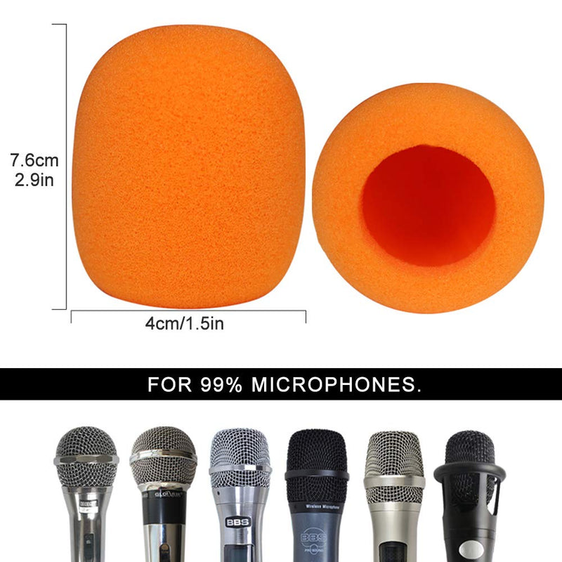 Yisika Microphone Cover Foam,Microphone Windscreen Foam,20 Pack Handheld Microphone Cover Washable for Party Stage Performance Outdoor Activities,10 Colors