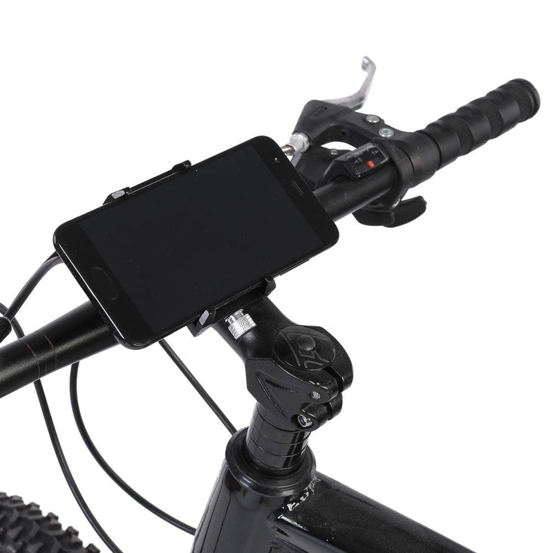 Bike Phone Mount, Aluminum Alloy Adjustable Bicycle Phone Holder Clip Handlebar Phone Support Bracket Black