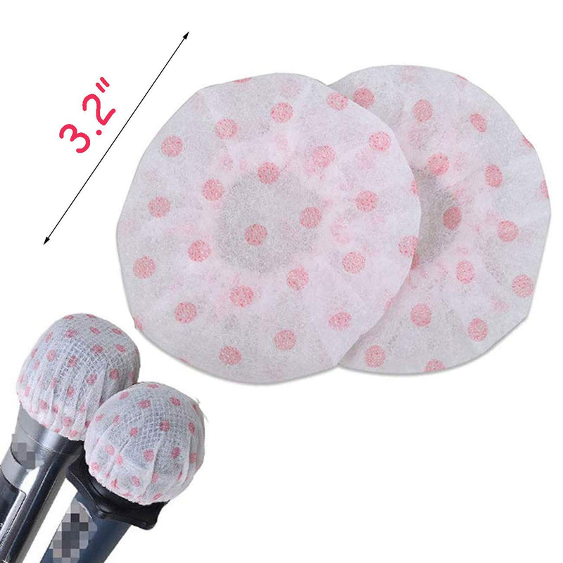 Tarklanda 100Pcs Microphone Cover Disposable ,Nonwoven Bulk Microphone Covers Disposable Handheld Mic Windscreen for Karaoke,Press Conference