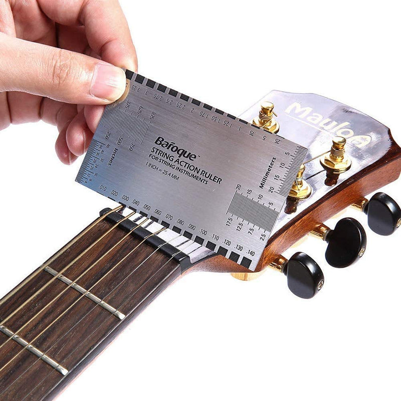 Guitar Ruler String Action Ruler Gauge Tool for Electric Bass Acoustic Guitar Mandolin Banjo (Ruler) …