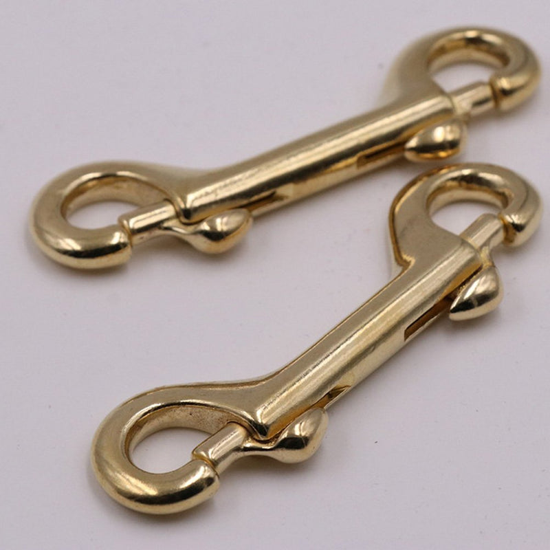 [AUSTRALIA] - UKCOCO 2 Pack Scuba Diving Double Ended Brass Trigger Clips Snap Hook for Bag Key Keychain Luggage Strap 90mm 