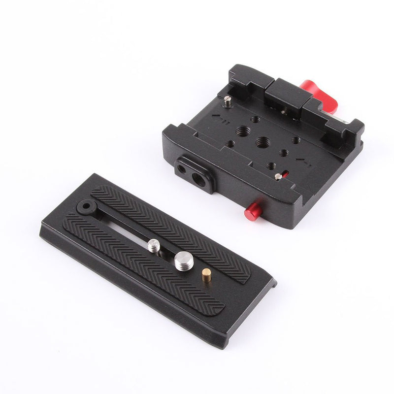 Hersmay P200 Aluminum QR Quick Release Plate Clamp with 1/4 3/8 inches Screw for Manfrotto 577 501 519 561 Q5 500AH 701HDV 503HDV 7M1W