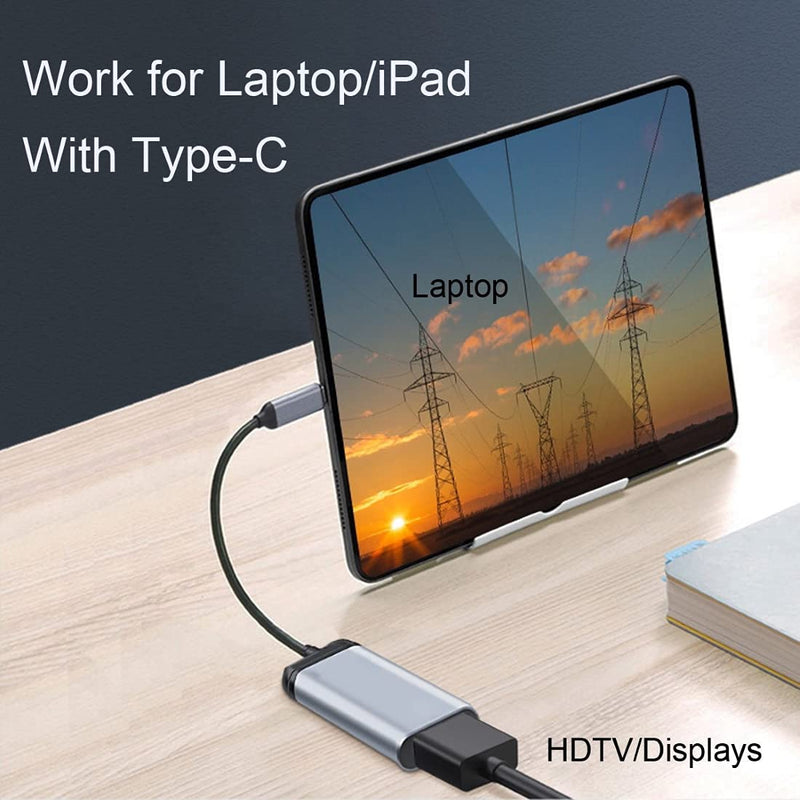 ChenYang CY HDTV Adapter 4K 60hz 1080P USB-C Type C Male to HDMI Female Cable for Tablet & Phone & Laptop HDMI Grey