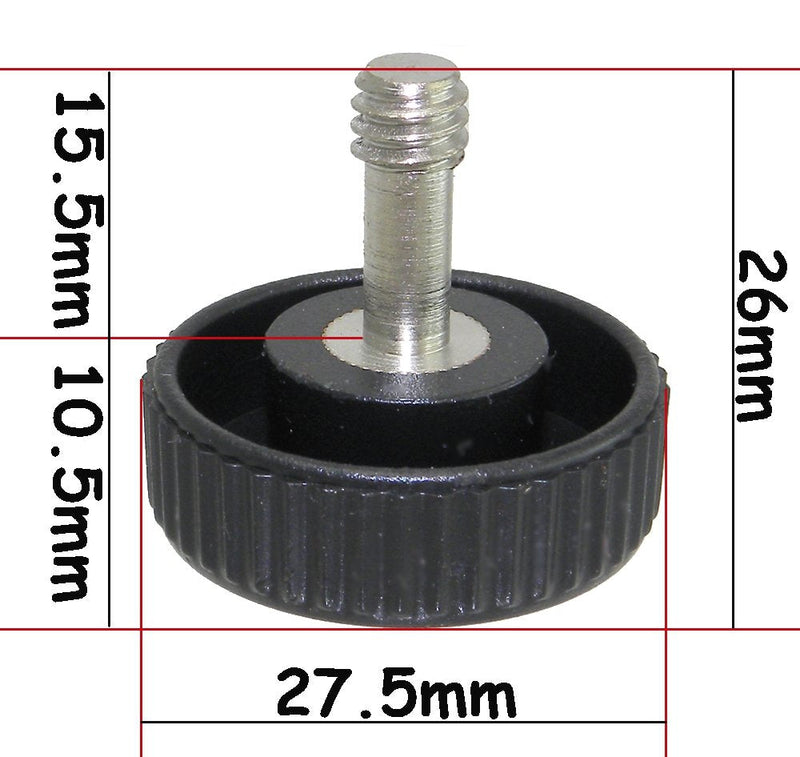 Desmond 10 x Long Screw 1/4" Camera Body / Tripod / Bracket Male & Female Threads