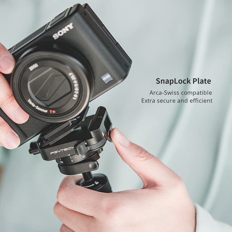 PGYTECH SnapLock Quick Release Plate - Camera Mounting Adapter Parts Replacement Switch Between Tripod, Monopod, Slider Arca-Swiss Compatible