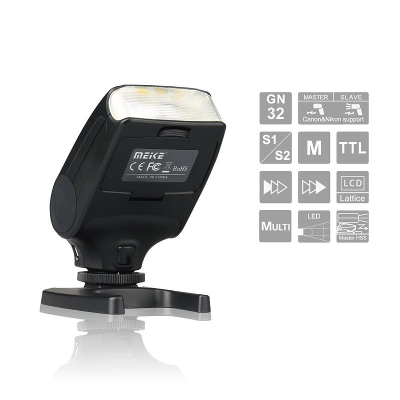 MEIKE 320S Mini TTL Speedlite Automatic Flash for Sony MI Hot Shoe DSLR and Mirrorless Cameras A7 A7II NEX6 A6000 A6300 A6500