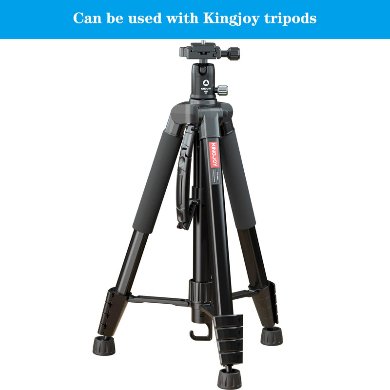 KINGJOY Ball Head for Tripod Monopod Camera 360° Rotating Panoramic with 1/4" Quick Release Plate and Bubble Max 6.6Lbs
