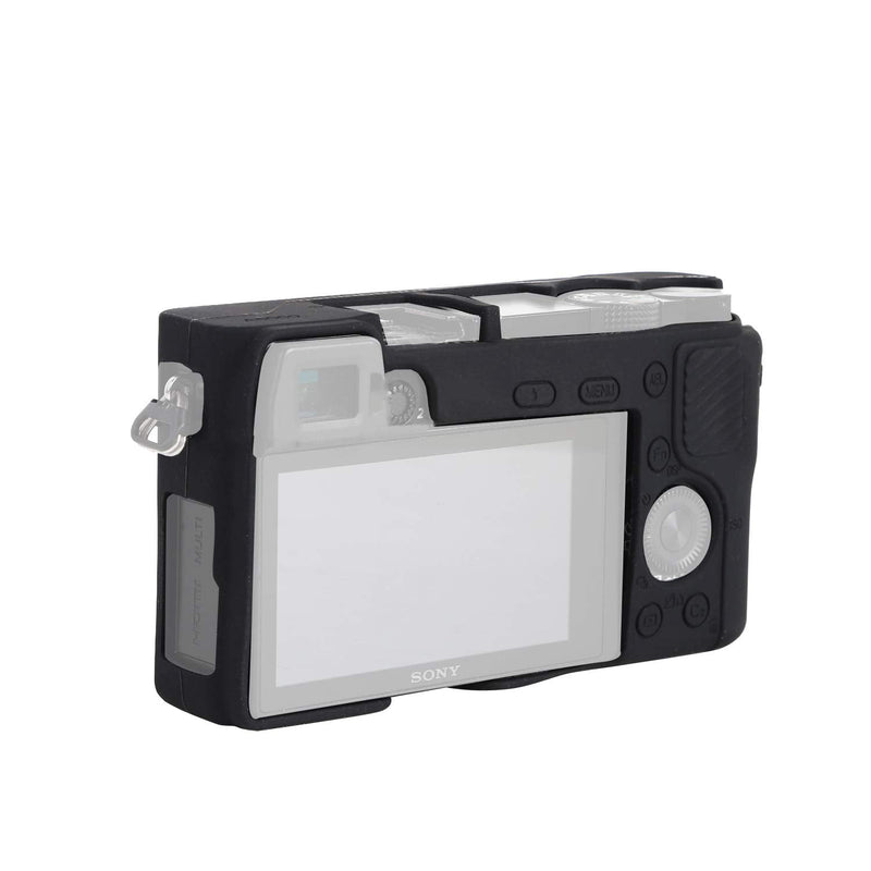 Easy Hood Case for Sony Alpha A6000 ILCE-6000 Digital Camera, Anti-Scratch Soft Silicone Housing Protective Cover Protector Skin (Black) Black