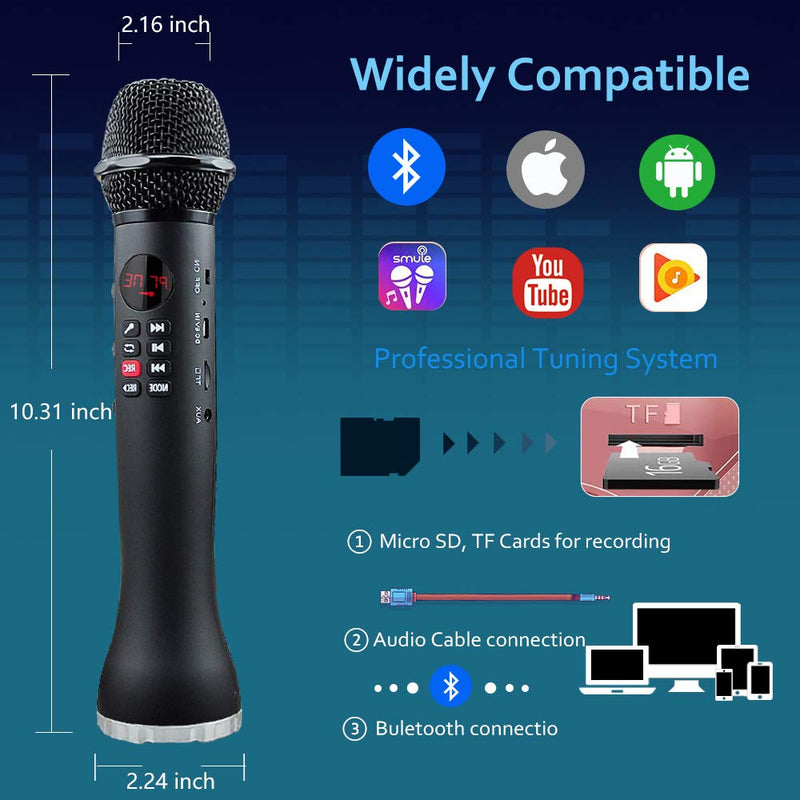 [AUSTRALIA] - Karaoke Microphone, 3 in1 Kids Portable Wireless Bluetooth Mic Singing Karaoke Machine Handheld Speaker for Home Party Indoor KTV Birthday 