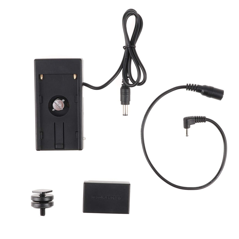 Foto4easy LP-E17 Dummy Battery with NP-F970 Battery Plate Power Adapter and Hot Shoe for Canon EOS M3 M5 M6 DSLR Cameras