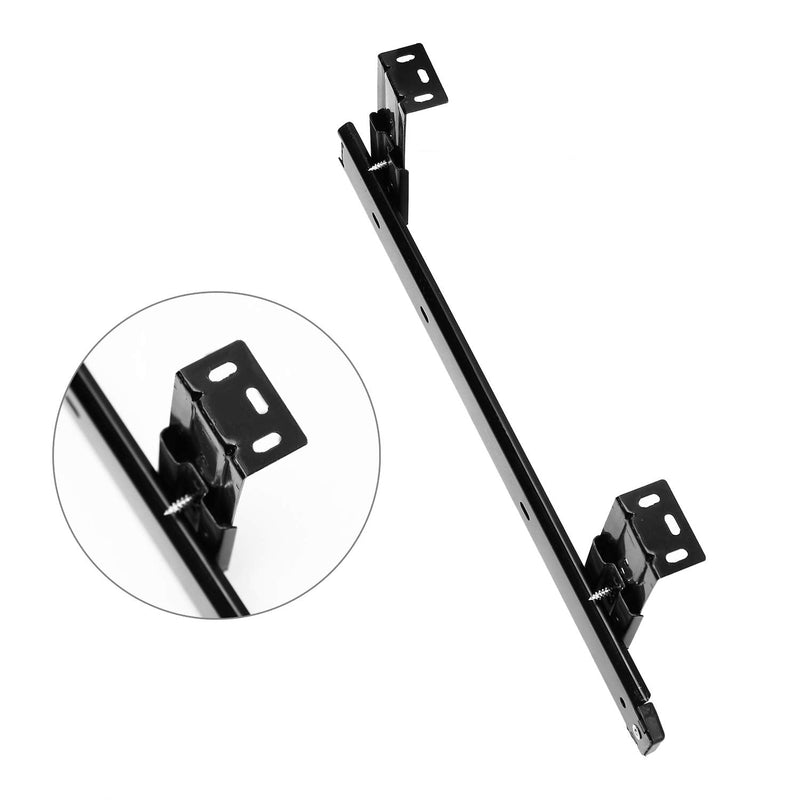 Keyboard Slide, KINJOEK 14 Inch 2 PCS Heavy Duty Ball Bearing Slides, Computer Drawer Tray Accessories, Cabinet Furniture Rails Rack with Adjustable Height Bracket and Screws, Black