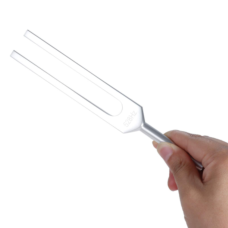 Dreld 528 Hz Tuning Fork with Silicone Hammer and Bag for DNA Repair Healing, Sound therapy, Perfect Healing, Musical Instrument, Balancing, Healers, Vibration