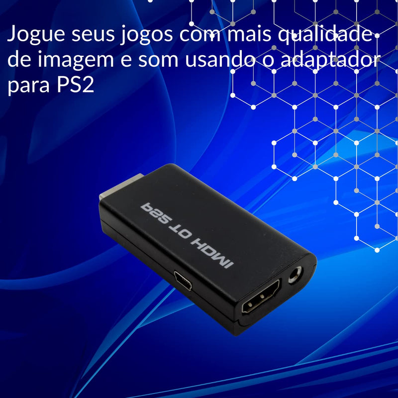 PS2 to HDMI Converter Adapter, Sartyee Video Converter PS2 to HDMI Converter with 3.5mm Audio Output for HDTV HDMI Monitor Supports All PS2 Display Modes