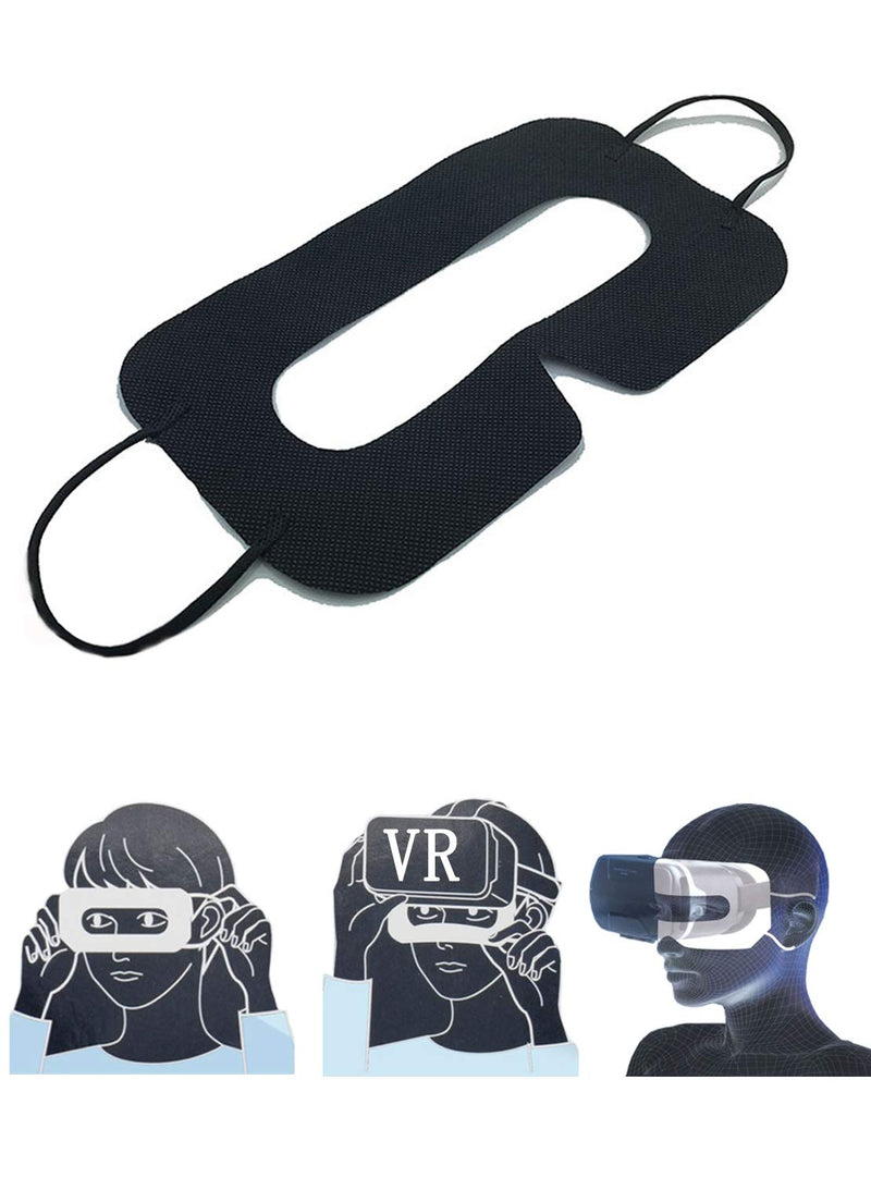 VR Mask 100pcs VR Experience Face Mask Sanitary Cloth Compatible VR Oculus Rift Playstation VR HTC Vive VR Goggle VR Box-Prevent Sweat and Dirt 100 Black