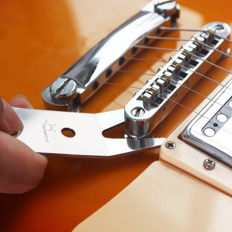 Alnicov Guitar Bass Pocketable Stainless Steel Tool Multi Spanner Wrench for Guitar Switch Knob Tuner Guitar Accessories