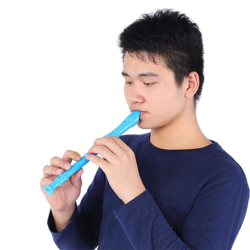 8 Hole Clarinet Flute with Cleaning Rod and Instruction for Children Kids Beginner Clarinet for Children Clarinet for Beginner(Blue) Blue