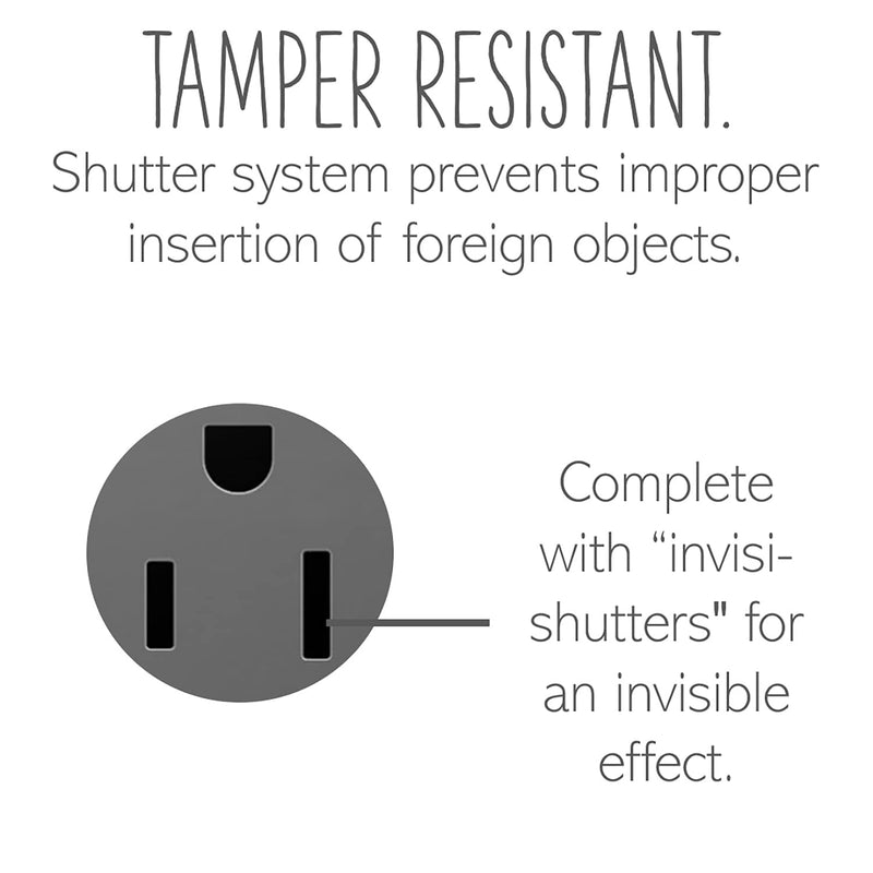 Legrand adorne 20A Tamper-Resistant Outlet in Magnesium Finish, 4-Pack, ARTR202M4