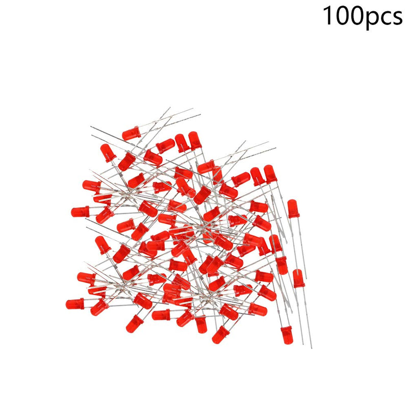 Othmro 100 Pieces 3mm Red LED Light Emitting Diodes Bulb LED Lamp Light Emitting Diodes DIY Christmas Light 100 pcs