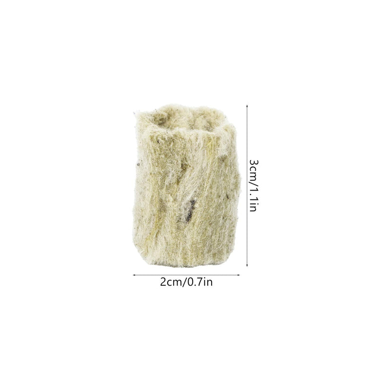Cabilock 20pcs Rockwool Plant Plugs Garden Hydroponic Seedling Grow Cube Plugs Planting Cultivation Starter Plugs 2x3cm
