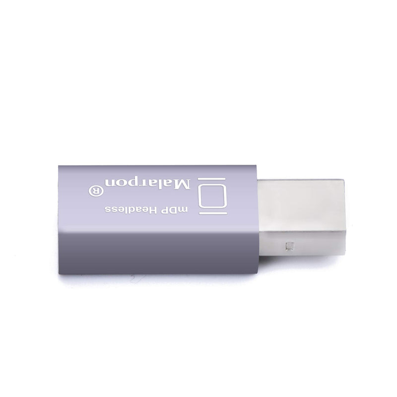 Mini DispalyPort Headless Ghost Display Emulator with Blue Light for PC 4K Mini DP Dummy Plug (fit Headless 1080@60Hz-3840x2160@17Hz) 1P MiniDP-1P