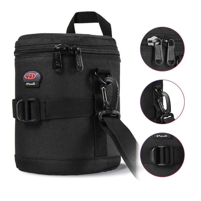 Camera Lens Case DSLR Camera Lens Bag Fits for Canon Nikon Pentax Sony Olympus Panasonic and Other Camera Lens BL-007