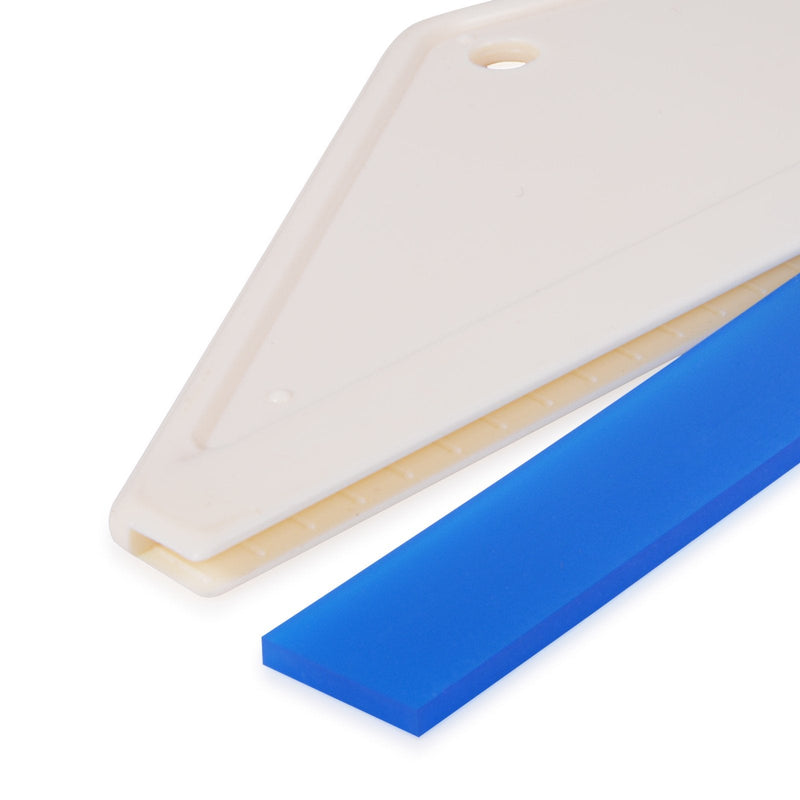 FOSHIO 4Pack White Auto Home Kitchen Bathroom Shower Squeegee Hand Squeegee Window Wiper Mirror Wiper with Blue Silicone Water Blades