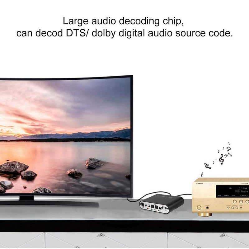 DAC Audio Digital to Analog Converter , Digital DTS Channel Decoder 5.1 Audio Converter Optical Fiber Coaxial Sound Adapter for PS3 HD DVD PS4
