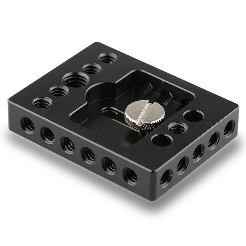 CAMVATE Camera Baseplate with 1/4" & 3/8" Thread Hole for DSLR Camera Cage Rig