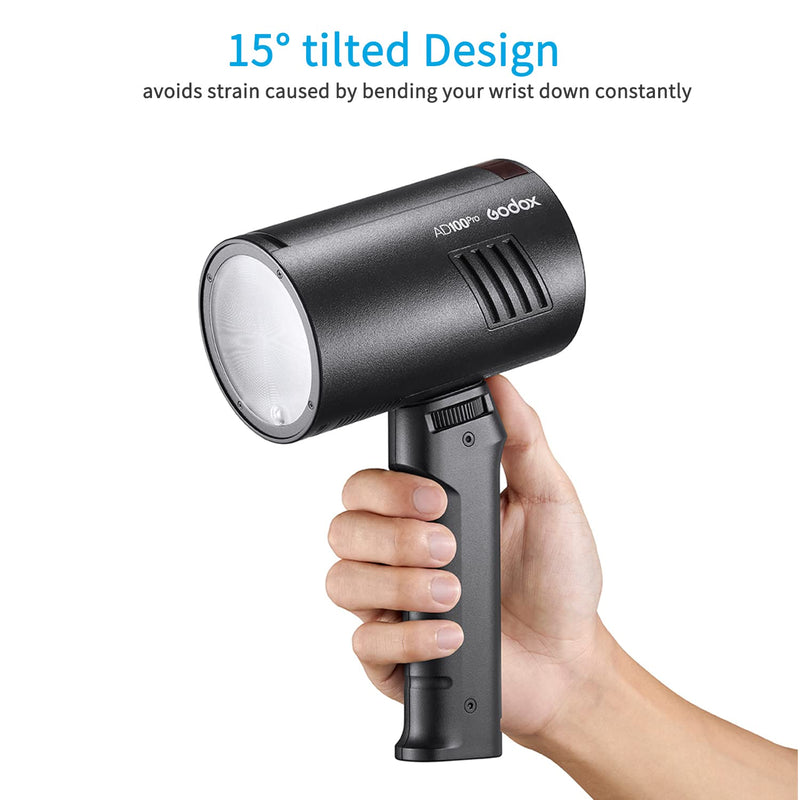 Godox FG-100 Flash Grip, Portable Bracket Handle Speedlite Holder Stabilizers with 1/4" Screw, Compatible with Godox AD100pro, AD200pro, AD300pro and Other Flash/LED Light