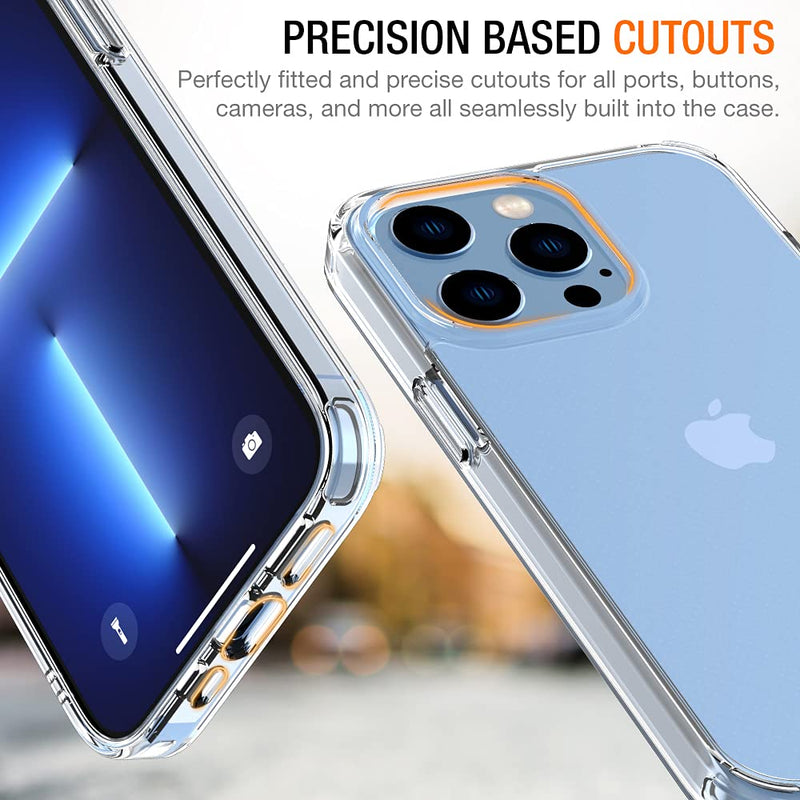 Trianium Case Compatible with iPhone 13 Pro Max 2021 (6.7 inch), Clarium Series Protective TPU Hybrid Cushion Rigid Cover