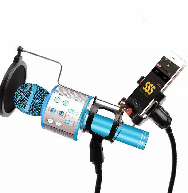 [AUSTRALIA] - Wireless Bluetooth Karaoke Microphone, Portable Karaoke Machine for Kid Birthday Party Christmas, Best Gifts Toys for Girls Boys Blue 